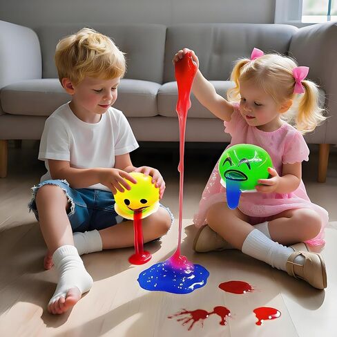 4 عبوة القيء كرات الإجهاد البيض ، ألعاب تململ كرة الوحل | 8 عبوات SPISE SPISE TOY SENSORY SENSORY للمراهقين والكبار والأطفال | هدية هدفة الجدة العائلية ، حشوات تخزين عيد الميلاد in Kuwait