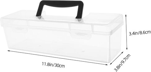 Popetpop Portable Tool Box Organizer مع حالة تخزين متعددة الوظائف للغطاء للمسامير البراغي ومستلزمات الحرفية 30.00x9.70x8.60cm للمرآب المنزلي واستخدام المكتب in Saudi Arabia