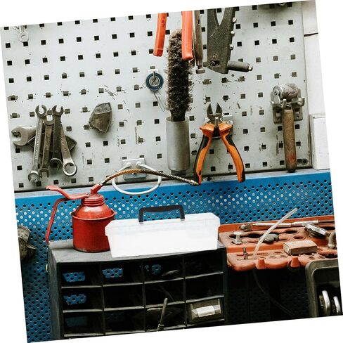 Popetpop Portable Tool Box Organizer مع حالة تخزين متعددة الوظائف للغطاء للمسامير البراغي ومستلزمات الحرفية 30.00x9.70x8.60cm للمرآب المنزلي واستخدام المكتب in Saudi Arabia