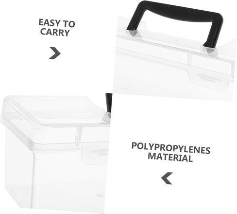 Popetpop Portable Tool Box Organizer مع حالة تخزين متعددة الوظائف للغطاء للمسامير البراغي ومستلزمات الحرفية 30.00x9.70x8.60cm للمرآب المنزلي واستخدام المكتب in Saudi Arabia