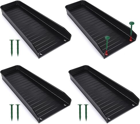 4 Pack Gutter Downspout Extensions,Rain Gutter Downspout Splash Block,Downspout Diverter,Down Spout Drain Extension,Gutter Splash Prevention Device for Cement Floor Lawn Ground (Black) in Saudi Arabia