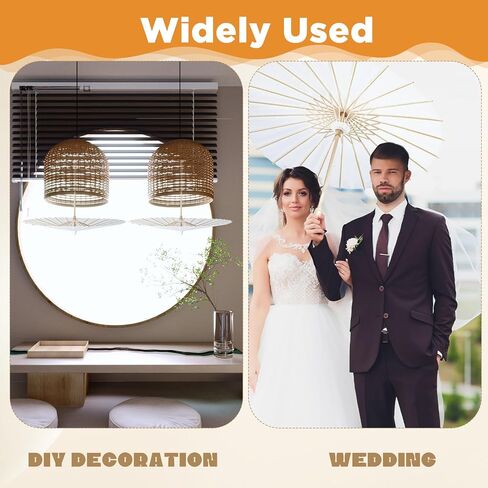 8 Pcs White Paper Umbrellas, 23.6 Inch Blank Paper Parasol DIY Oiled Painting Chinese Japanese Handmade Decorative Umbrella for Wedding, Bridal Party Decor, Photography Props, Asian Theme Decoration in Saudi Arabia