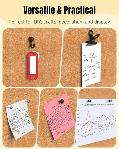 UniClife 200 PCS دبابيس دفع أسود ، أسود إبهام الأسود للجدار ، دبابيس الدفع 5 نمط للوحة Cork ولوحة الإعلانات ، خطافات الجدار Thumbtacks مجموعة للصور ملاحظات الفن والزينة in Saudi Arabia