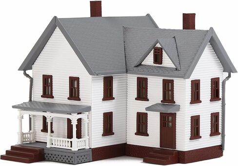 N Scale Pre-Built Model Village Dwelling Two-Story House 1:150 Christmas Building Diorama JZN5885 (Green) in Saudi Arabia