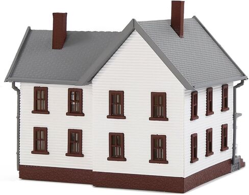 N Scale Pre-Built Model Village Dwelling Two-Story House 1:150 Christmas Building Diorama JZN5885 (Green) in Saudi Arabia