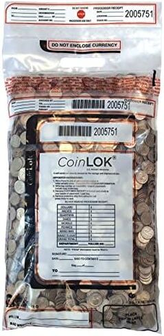 Tamper Evident Coin Bags, 12" x 25", Clear, Pack Of 50 in Saudi Arabia
