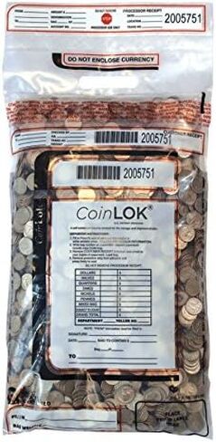 Tamper Evident Coin Bags, 12" x 25", Clear, Pack Of 50 in Saudi Arabia
