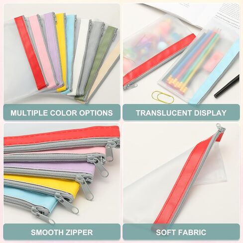 Patikil 8.5 × 4 بوصة أكياس المال مع Zipper ، 4pcs واضحة PVC إيداع النقود الأظرف الحقيبة in Saudi Arabia