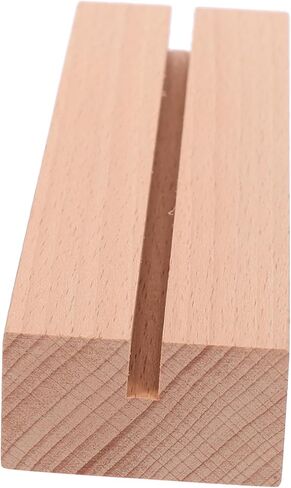 حامل البطاقة الخشبية موقف للمكتب عرض الطاولة للصور التقويمات والبطاقات Rustic Wood Base Base حامل رقم الجدول للأحداث والمنزل in Kuwait
