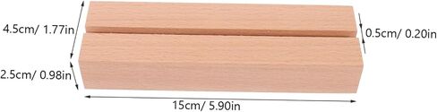 حامل البطاقة الخشبية موقف للمكتب عرض الطاولة للصور التقويمات والبطاقات Rustic Wood Base Base حامل رقم الجدول للأحداث والمنزل in Kuwait