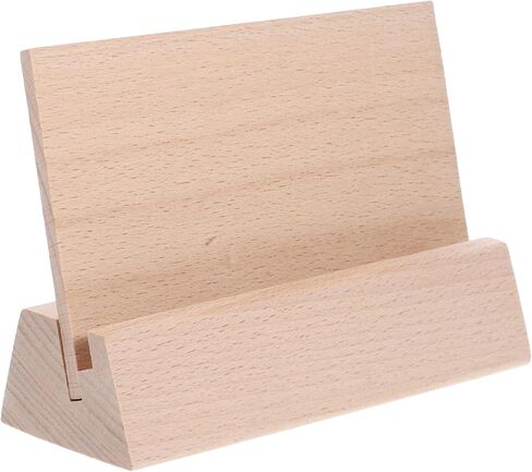 1pc Wooden Card Display Stand Base for Desk Calendar Photos Notes Sturdy Holder for Table Business Cards Postcards Lightweight Versatile Office Decor in Saudi Arabia
