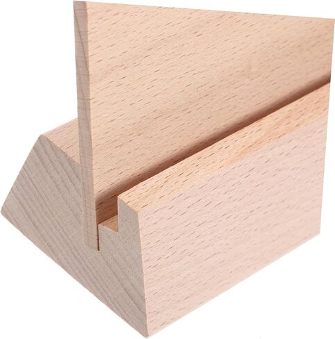 1pc Wooden Card Display Stand Base for Desk Calendar Photos Notes Sturdy Holder for Table Business Cards Postcards Lightweight Versatile Office Decor in Saudi Arabia