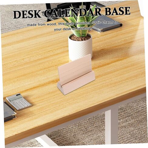 1pc Wooden Card Display Stand Base for Desk Calendar Photos Notes Sturdy Holder for Table Business Cards Postcards Lightweight Versatile Office Decor in Saudi Arabia