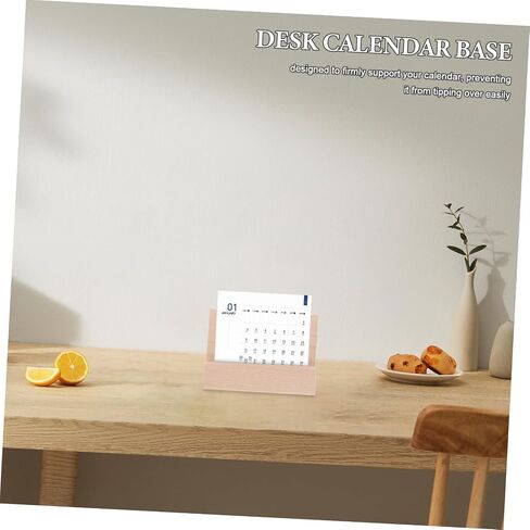 NUOBESTY Wooden Desk Calendar Base Multi Purpose Card Display Stand for Photos Business Cards and Table Numbers Long Wood Holder for Retail and Office Decor in Saudi Arabia