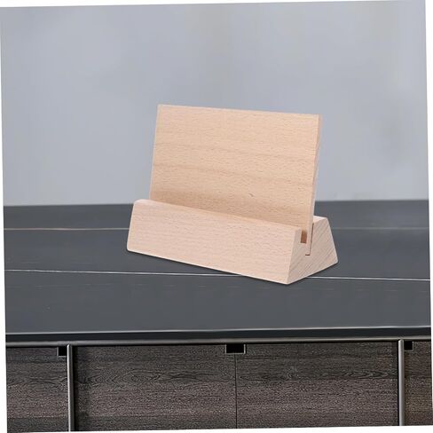 NUOBESTY Wooden Desk Calendar Base Multi Purpose Card Display Stand for Photos Business Cards and Table Numbers Long Wood Holder for Retail and Office Decor in Saudi Arabia