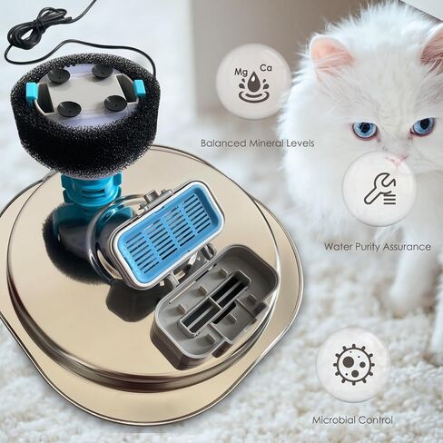 20 مرشحات نافورة مياه Cat Cat لـ 3.2L/108oz و 84oz/2.5L Pet Water Fountain ، مرشحات بديلة 10 حزمة مع 10 إسفنج مرشح حزمة in Kuwait
