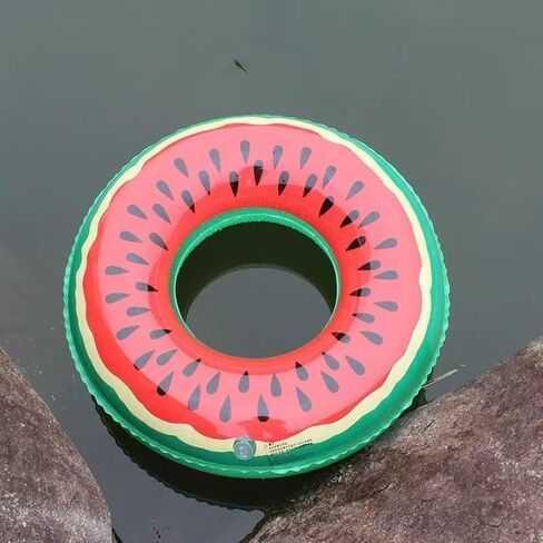 PVC Thickened Environmentally Friendly Watermelon Swimming Ring for Children, wear-Resistant and Portable, Suitable for Water Toys for Children Aged 2-3 Years Old, can Bear 22-55 pounds in Saudi Arabia