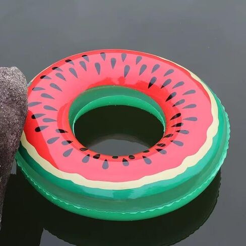 PVC Thickened Environmentally Friendly Watermelon Swimming Ring for Children, wear-Resistant and Portable, Suitable for Water Toys for Children Aged 2-3 Years Old, can Bear 22-55 pounds in Saudi Arabia