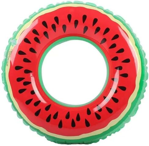 PVC Thickened Environmentally Friendly Watermelon Swimming Ring for Children, wear-Resistant and Portable, Suitable for Water Toys for Children Aged 2-3 Years Old, can Bear 22-55 pounds in Saudi Arabia