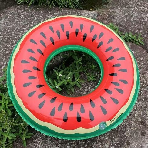 PVC Thickened Environmentally Friendly Watermelon Swimming Ring for Children, wear-Resistant and Portable, Suitable for Water Toys for Children Aged 2-3 Years Old, can Bear 22-55 pounds in Saudi Arabia