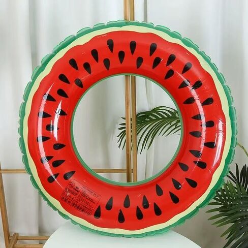 PVC Thickened Environmentally Friendly Watermelon Swimming Ring for Children, wear-Resistant and Portable, Suitable for Water Toys for Children Aged 2-3 Years Old, can Bear 22-55 pounds in Saudi Arabia