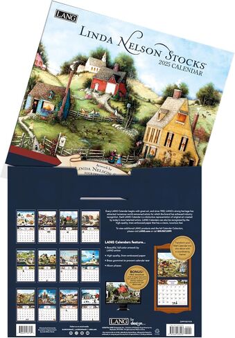 Lang Companies, Linda Nelson Stocks 2026 Wall Calendar, 13.4'' X 12'', 12-Month Calendar with Stapled Binding in Saudi Arabia