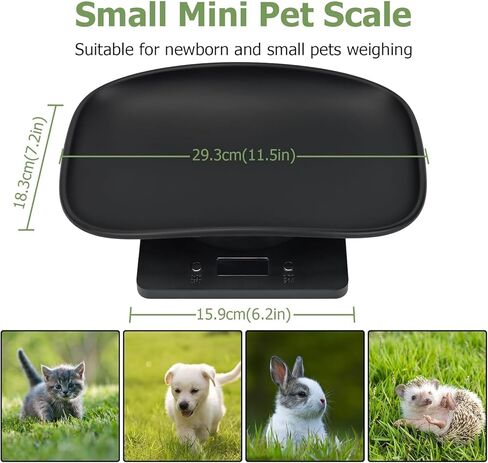 مقياس الحيوانات الأليفة الرقمي من LYTDMSKY، مستلزمات إنجاب الجراء حديثي الولادة، مقياس حيوانات صغير دقيق للجراء/القطط/الكلاب/القطط/القنفذ، مقياس LCD متعدد الوظائف مع شريط قياس، بحد أقصى 22 رطل in Kuwait