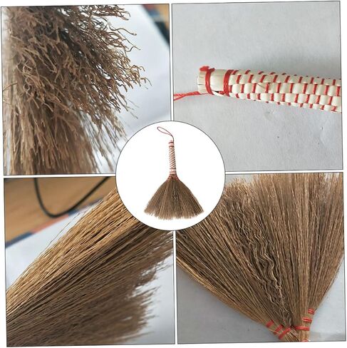 1pc Small Hand Woven Broom Cleaning Tool for Pet Cage Soft Bristle Brush Hamster Cage Broom Random Color in Saudi Arabia