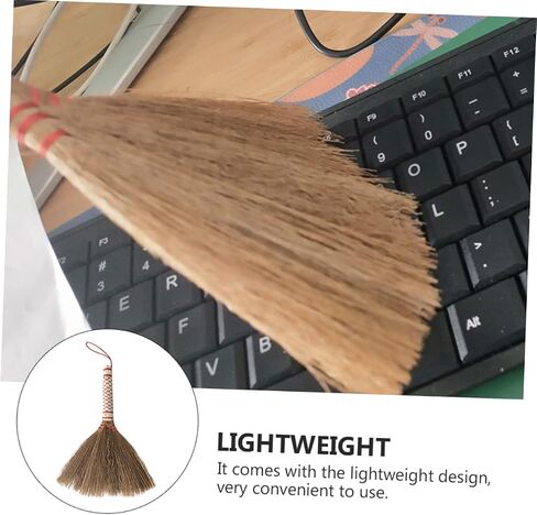 1pc Small Hand Woven Broom Cleaning Tool for Pet Cage Soft Bristle Brush Hamster Cage Broom Random Color in Saudi Arabia
