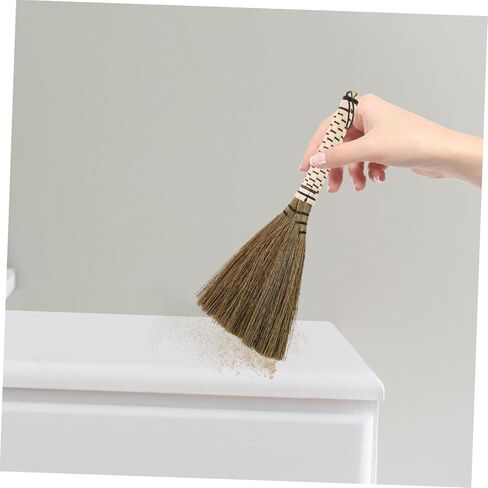 1pc Small Hand Woven Broom Cleaning Tool for Pet Cage Soft Bristle Brush Hamster Cage Broom Random Color in Saudi Arabia