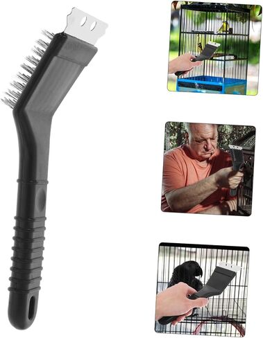 Bestonzon Bridcage Birdcage Brush for Parrot Budgie Long Handle مقبض أنبوب Remover Bird Birdpings Tool Tool Pet Cage Associory in Kuwait