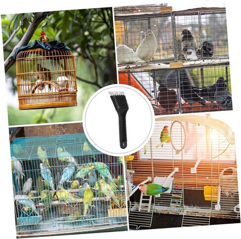 Bestonzon Bridcage Birdcage Brush for Parrot Budgie Long Handle مقبض أنبوب Remover Bird Birdpings Tool Tool Pet Cage Associory in Kuwait