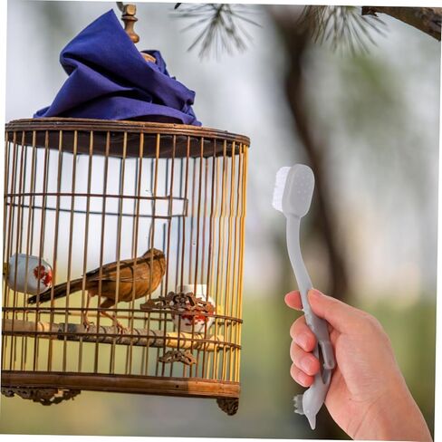 فرشاة قفص Bird 3pcs مع رؤوس مزدوجة أداة تنظيف طويلة المقبض للأقفاص الحيوانية الصغيرة للصيانة الشاملة وسهولة الاستخدام in Saudi Arabia