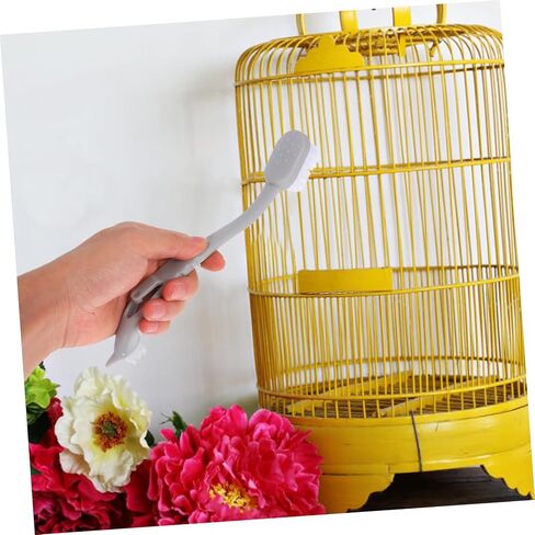 فرشاة قفص Bird 3pcs مع رؤوس مزدوجة أداة تنظيف طويلة المقبض للأقفاص الحيوانية الصغيرة للصيانة الشاملة وسهولة الاستخدام in Saudi Arabia