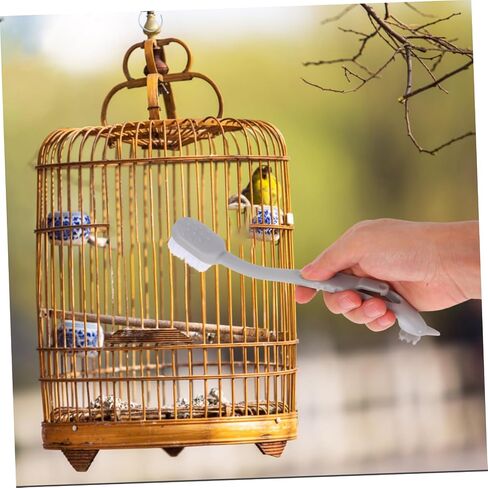 فرشاة قفص Bird 3pcs مع رؤوس مزدوجة أداة تنظيف طويلة المقبض للأقفاص الحيوانية الصغيرة للصيانة الشاملة وسهولة الاستخدام in Saudi Arabia