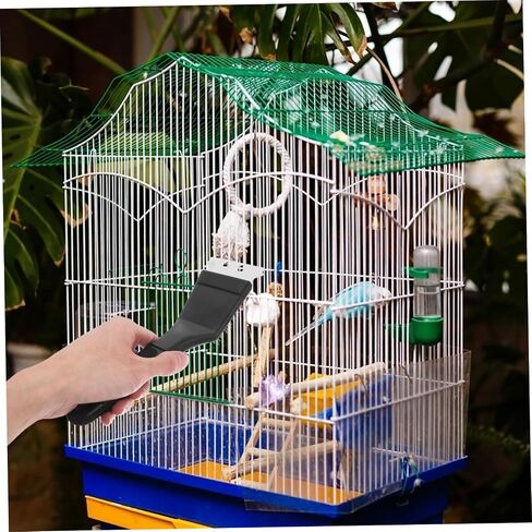 VICASKY Multi-Function Birdcage Brush Parrot Poop Cleaner Stainless Steel Shovel Brush for Bird Cage Hygiene in Saudi Arabia