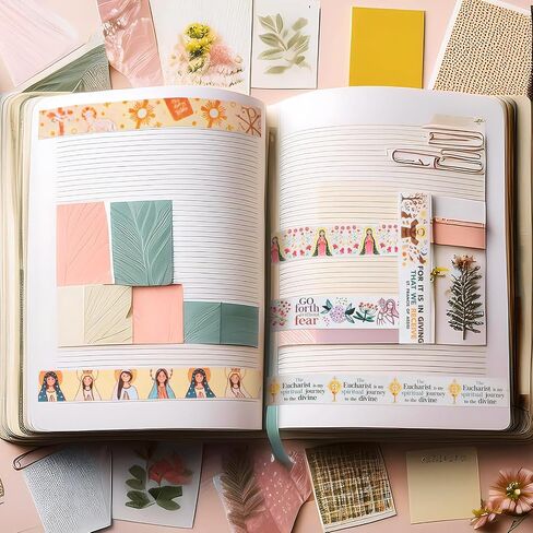 Janlaugh 24 Rolls Washi Tape Gifts Set Bulk Religious Inspirational Scripture Decorative Multicolor Washi Tape for Bible Journaling Crafting Stationery Scrapbooking in Saudi Arabia