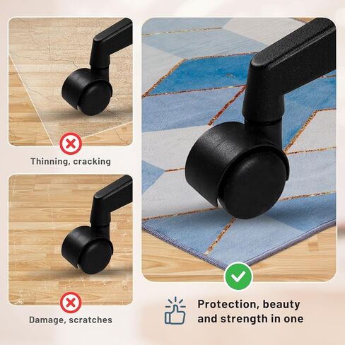 كرسي المكتب حصيرة ، GSMMATWIN 48 "x60" (4mm) حصيرة كرسي زهرة حمراء ، مضادة للانزلاق تحت سجادة كرسي المكتب للأرضية الصلبة ، قابلة للطي قابلة للغسل تحت سجادة مكتب للمكتب منزل in Kuwait