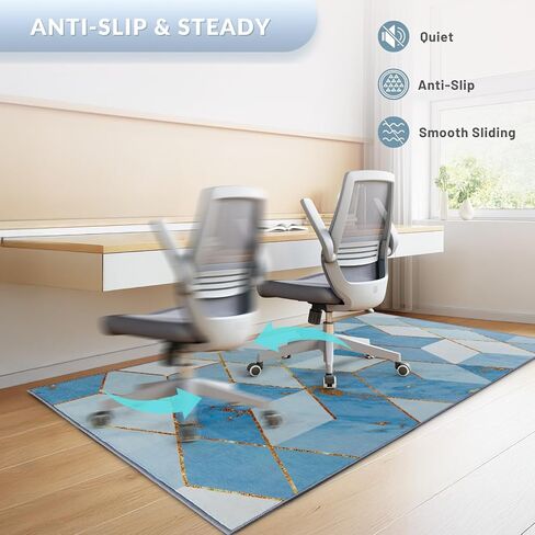 كرسي المكتب حصيرة ، GSMMATWIN 48 "x60" (4mm) حصيرة كرسي زهرة حمراء ، مضادة للانزلاق تحت سجادة كرسي المكتب للأرضية الصلبة ، قابلة للطي قابلة للغسل تحت سجادة مكتب للمكتب منزل in Kuwait