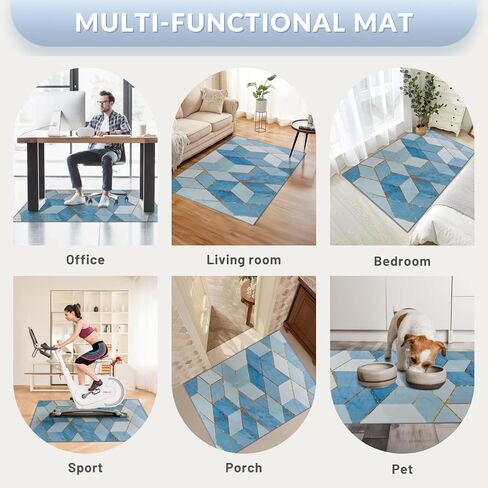 كرسي المكتب حصيرة ، GSMMATWIN 48 "x60" (4mm) حصيرة كرسي زهرة حمراء ، مضادة للانزلاق تحت سجادة كرسي المكتب للأرضية الصلبة ، قابلة للطي قابلة للغسل تحت سجادة مكتب للمكتب منزل in Kuwait