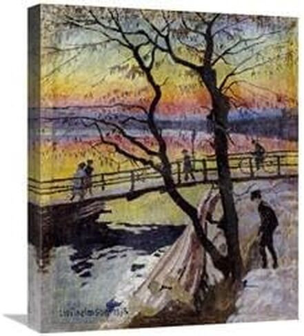 22 in. The Footbridge, Lidingobron Art Print - Carl Wilhelm Wilhelmson in Saudi Arabia