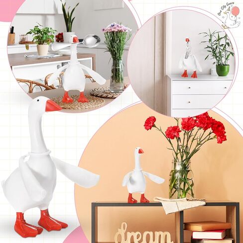 1 Pcs Mini Desk Goose Wings 7 Inch Magnetic Silly Goose Statue Outfit Accessories Poseable White Wings for Magnetic Duck Statue Desk Key Holder Decoration (Cute) in Saudi Arabia