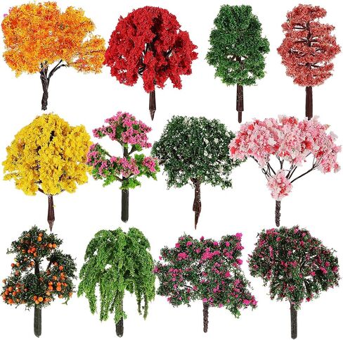 IMIKEYA 12 Pcs Model Trees: Miniature Trees Miniature Trees Models Fake Tree for DIY Craft Building Models Ornaments Landscape Train Accessories Landscape Scenery Train Scenery Natural Green in Saudi Arabia
