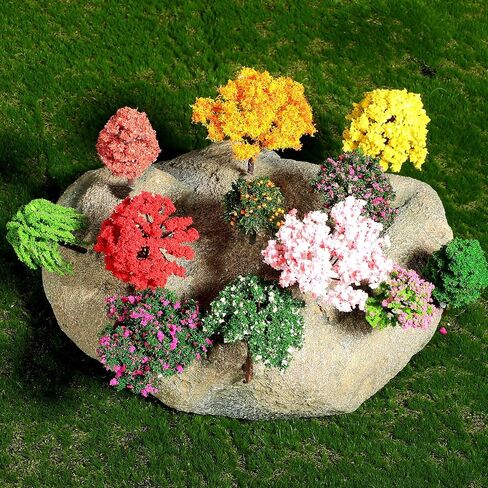 IMIKEYA 12 Pcs Model Trees: Miniature Trees Miniature Trees Models Fake Tree for DIY Craft Building Models Ornaments Landscape Train Accessories Landscape Scenery Train Scenery Natural Green in Saudi Arabia