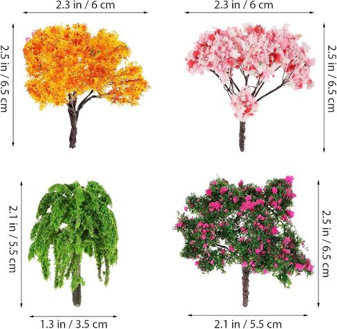 IMIKEYA 12 Pcs Model Trees: Miniature Trees Miniature Trees Models Fake Tree for DIY Craft Building Models Ornaments Landscape Train Accessories Landscape Scenery Train Scenery Natural Green in Saudi Arabia