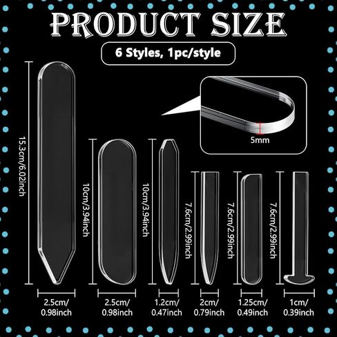 Benecreat 6 Styles Pustrers Acrylic Modeers ، قالب مديو المجوهرات الصافية للأحجار الكريمة ، كابوشونات وضع يدوي وموزع مطرقة ، سميكة 5 ملم in Kuwait