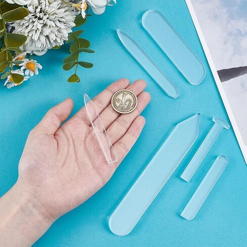 Benecreat 6 Styles Pustrers Acrylic Modeers ، قالب مديو المجوهرات الصافية للأحجار الكريمة ، كابوشونات وضع يدوي وموزع مطرقة ، سميكة 5 ملم in Kuwait