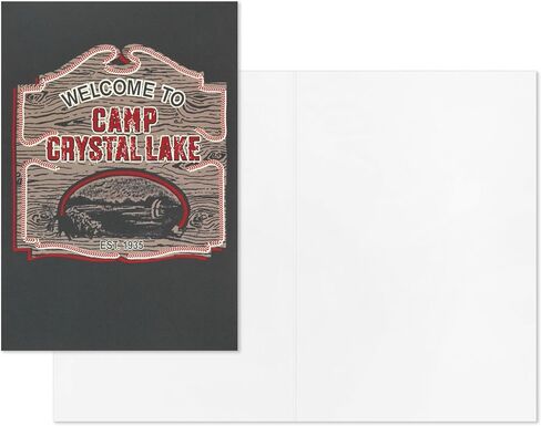 Hallmark Halloween Friday the 13th Gift Bag with Tissue Paper and Greeting Card (Jason Mask, Welcome to Camp Crystal Lake) in Saudi Arabia
