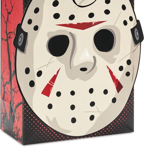 Hallmark Halloween Friday the 13th Gift Bag with Tissue Paper and Greeting Card (Jason Mask, Welcome to Camp Crystal Lake) in Saudi Arabia
