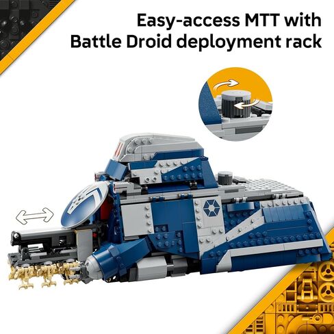 LEGO Star Wars: The Clone Wars Battle of Felucia Separatist MTT Building Toy for Kids - Building Blocks for Pretend Play or Room Decor - Collectible Gift Idea for Boys & Girls, Ages 9+ - 75435 in Saudi Arabia